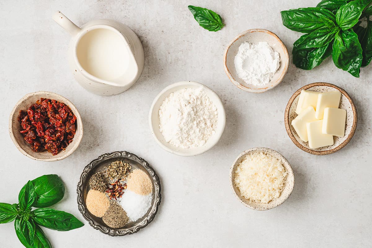 The ingredients to make Marry Me butter swim biscuit.