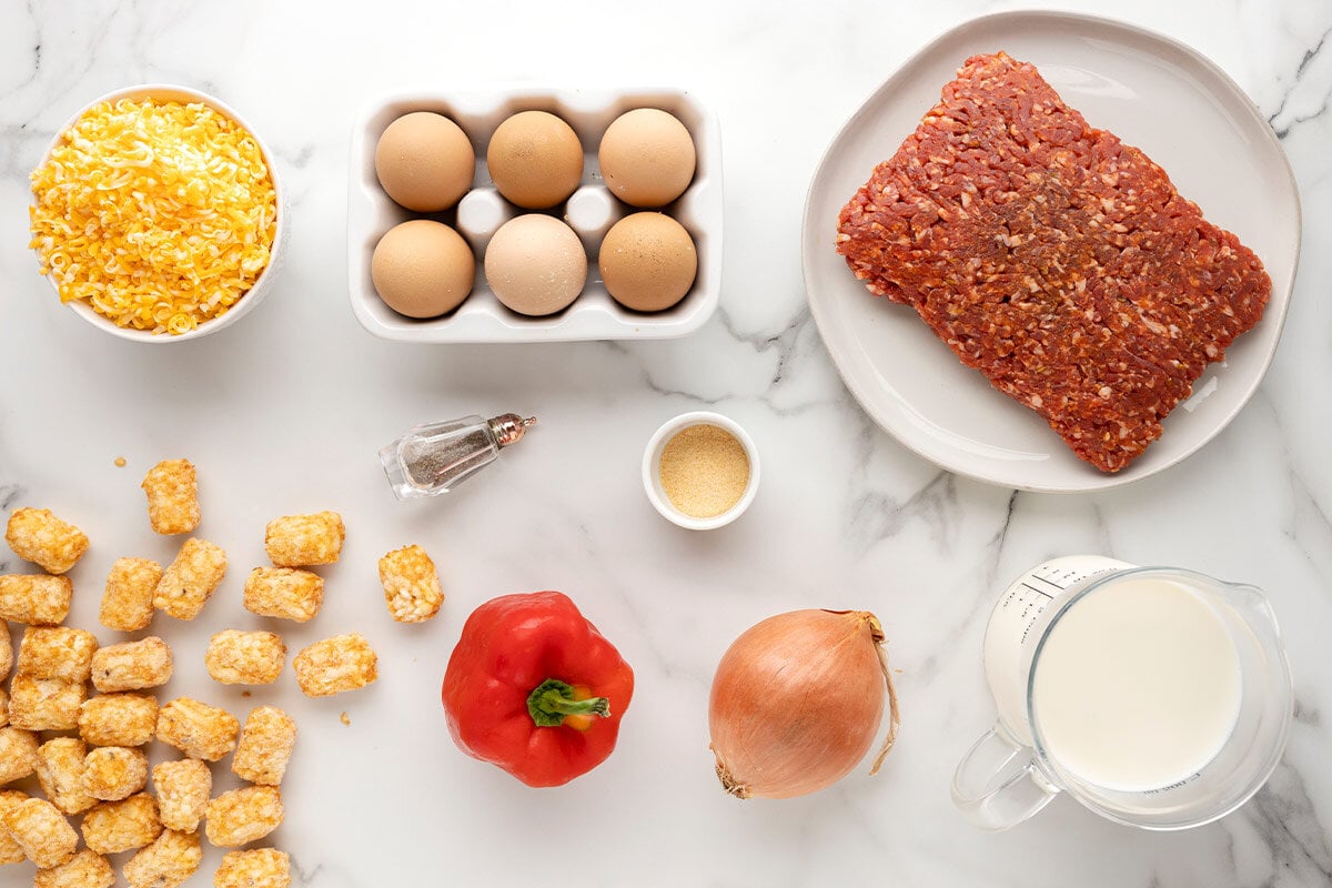 breakfast tater tot casserole ingredients